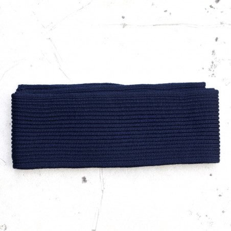 Schmaler Fisherman-Schal reine Merinowolle Andersen-Andersen in Navy