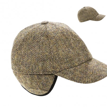 Original irische Baseball-Tweed Cap mit einklappbaren Ohrenschützern.