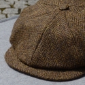 Irische Tweed Mütze WOOD 8P von der Weberei JOHN HANLY &