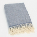 220 cm lange Herringbone Wolldecke GREATER KINDSALE aus Merino/Kaschmir. Gewebt in Irland.