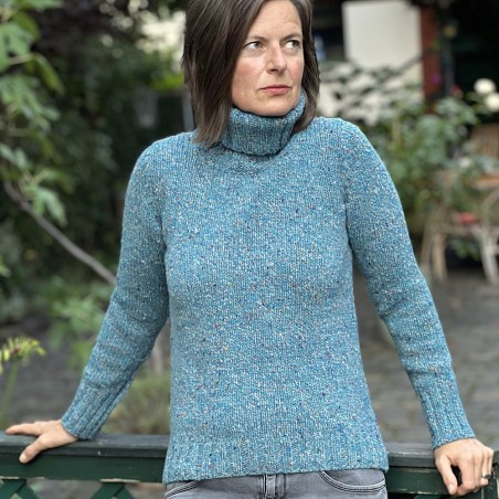 Rollkragenpullover aus weichem Donegal Tweed von Fisherman out of Ireland.