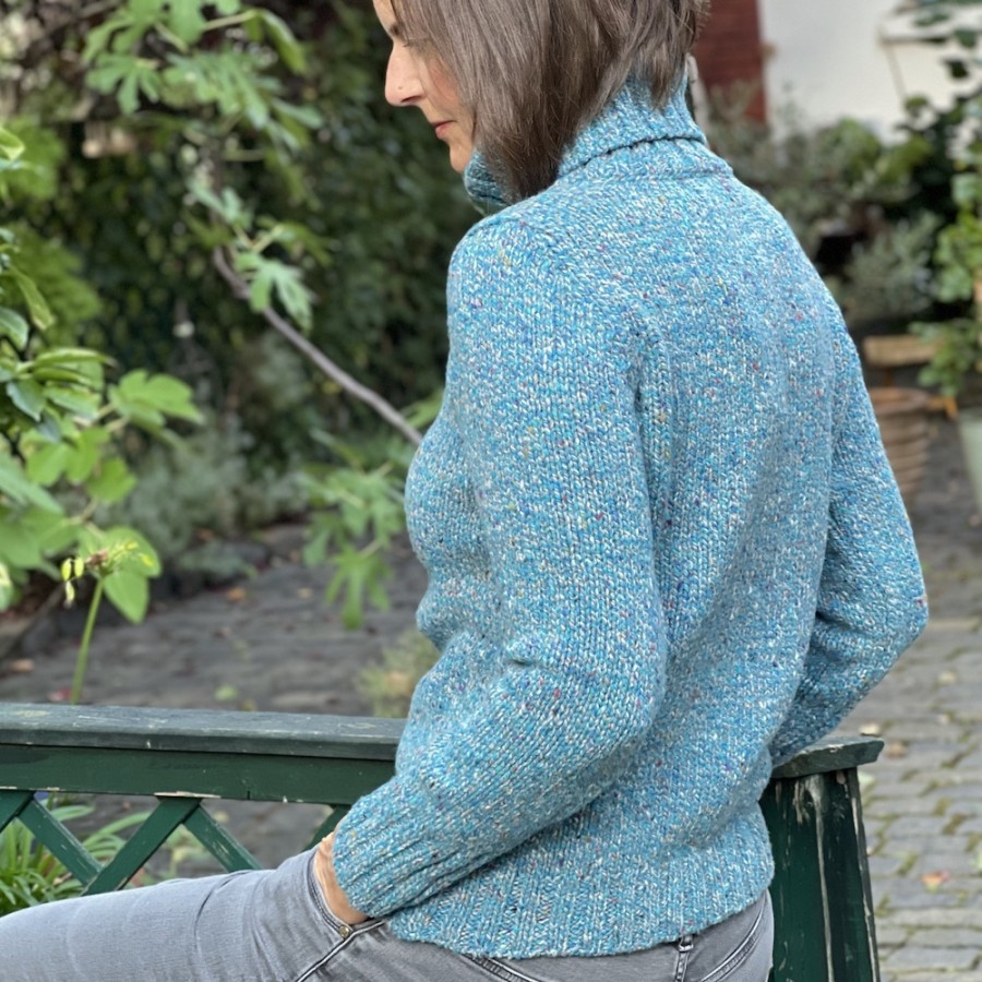 Rollkragenpullover aus weichem Donegal Tweed von Fisherman out of Ireland.