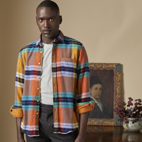 Flanell-Hemd vom Spezialisten PORTUGUESE FLANNEL. Muster Mitt Check.