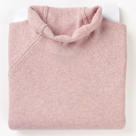 Corry E. pink haze, schottischer Shetland Lambswool Pullover von ERIBÉ.