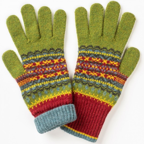 Strickhandschuhe mit Fair-Isle Muster vom schottischen Label Eribé.