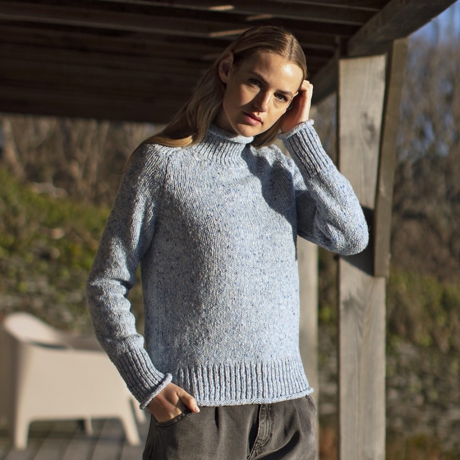 Irischer Donegal Pullover mit Turtleneck von Fisherman out of Ireland