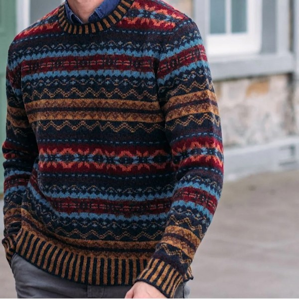 Brodie - Shetland Wollpullover für Herren von Eribe Knitwear aus Schottland