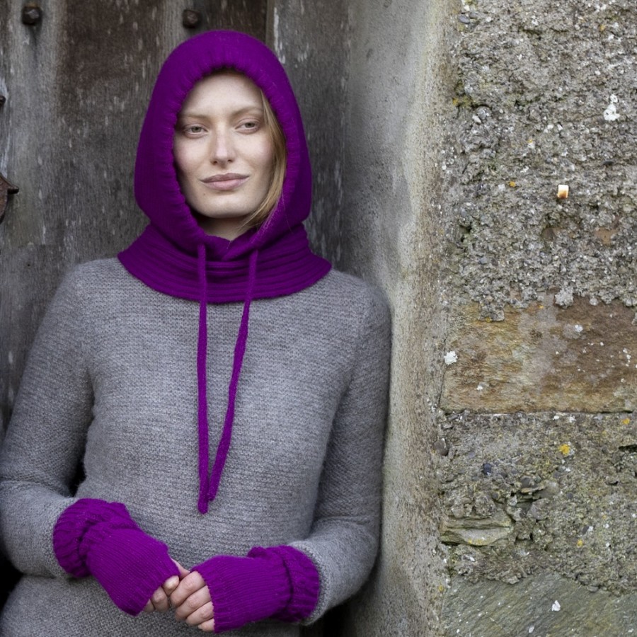 Hoodie von Fisherman out of Ireland - Farbe Foxglove