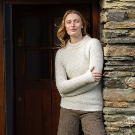 Sehr leichter und eleganter Damen-Pullover aus Baby-Alpaka von Fisherman out of Ireland