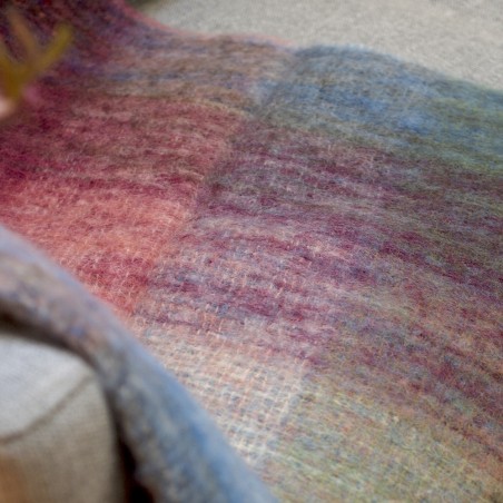 Irische Mohair Wohndecke RHUBARB von der Weberei JOHN HANLY & Co.