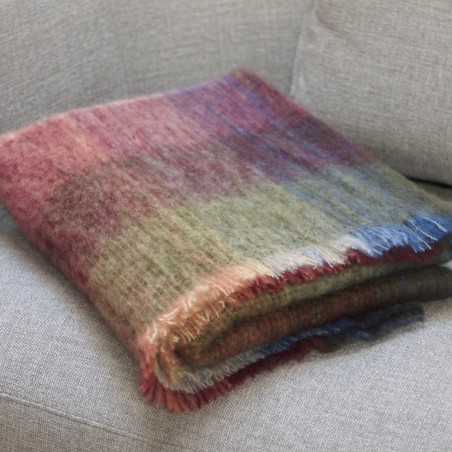 Irische Mohair Wohndecke RHUBARB von der Weberei JOHN HANLY & Co.