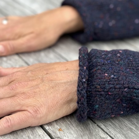 Lässiger Donegal Tweed Wollpullover mit Rollbündchen von Fisherman out of Ireland