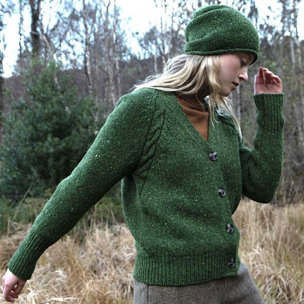 Irische Donegal Tweed Strickjacke für Frauen von Fisherman out of Ireland