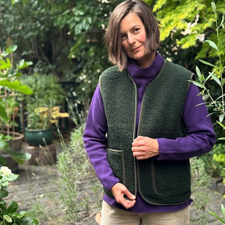 Sehr, sehr lässige Weste aus reiner Schafwolle von COLDBREAKER/YOKO WOOL aus Irland