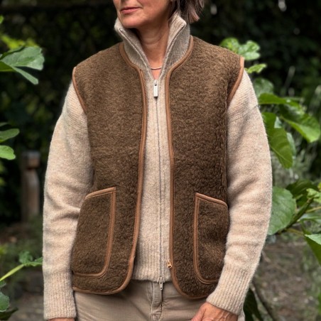 Sehr, sehr lässige Weste aus reiner Schafwolle von COLDBREAKER/YOKO WOOL aus Irland