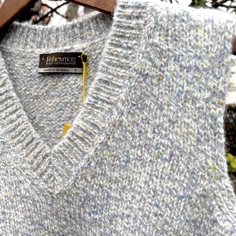 Donegal Tweed meets Alpaca - Extraweicher Pullunder von Fisherman out of Ireland