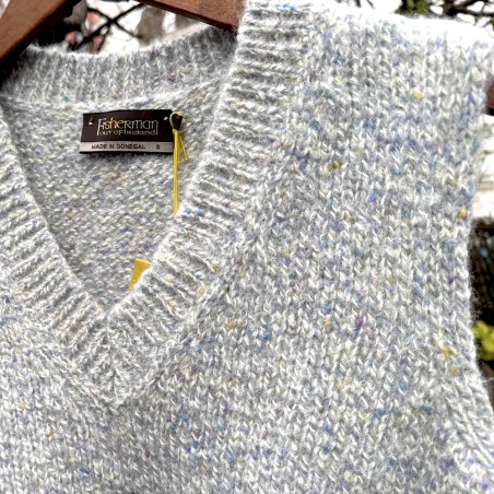 Donegal Tweed meets Alpaca - Extraweicher Pullunder von Fisherman out of Ireland