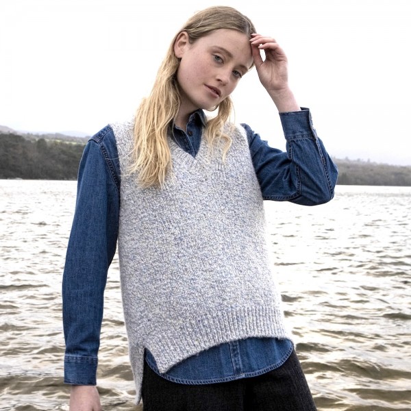 Donegal Tweed meets Alpaca - Extraweicher Pullunder von Fisherman out of Ireland