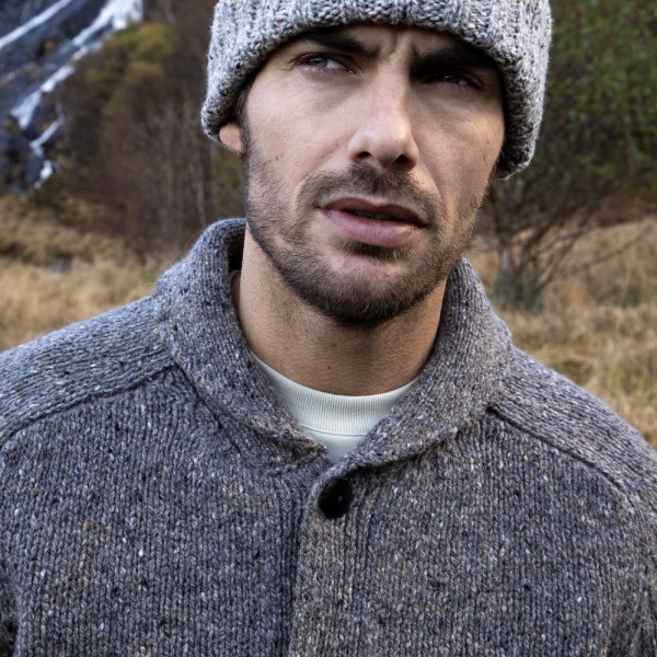 Kerniger Donegal Tweed Cardigan von Fisherman out of Irland