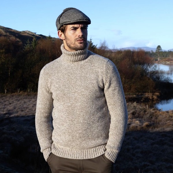 Weicher Rollkragen Pullover von Fisherman. Merino-Kaschmir, sehr gute Passform.