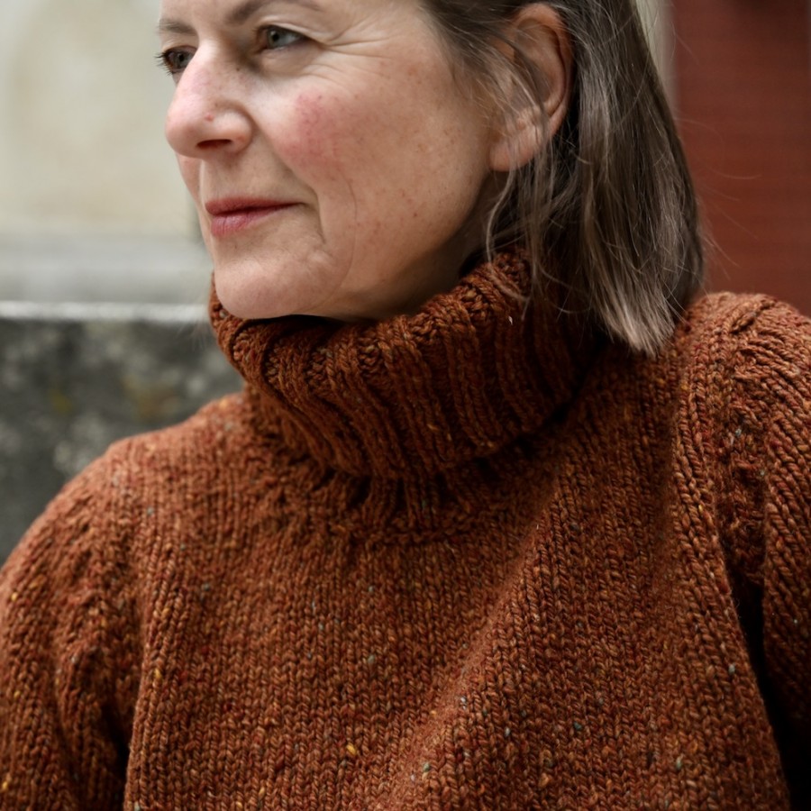 Rollkragenpullover aus weichem Donegal Tweed von Fisherman out of Ireland.