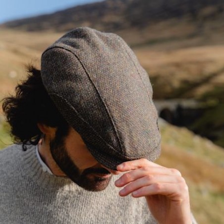 Irische Driving Tweed Mütze CAVAN von der Weberei JOHN HANLY & Co.