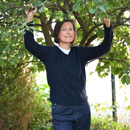 ILLOE ist ein Alpaka V.Neck Pullover von Les Racines du Ciel