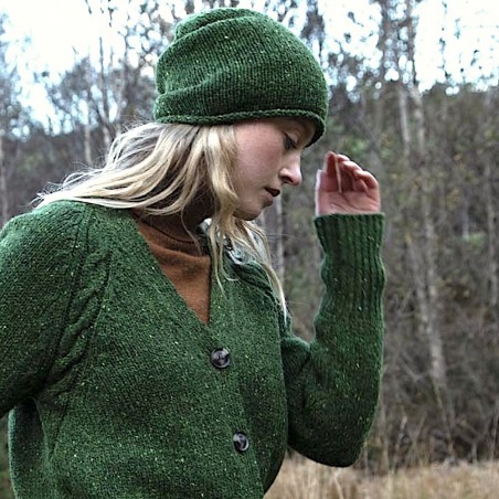 Donegal Tweed Mütze von Fisherman out of Ireland. Farbe Shamrock