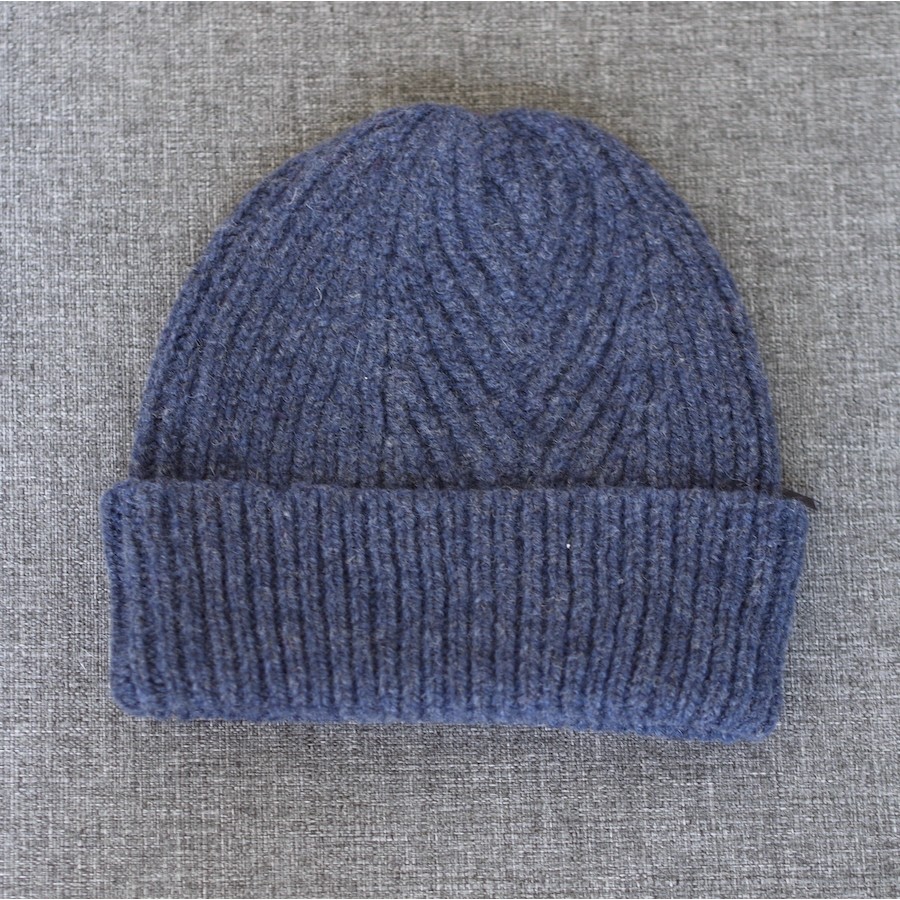 Mütze mit Fischgrätenmuster  von Fisherman out of Ireland aus Merinowolle und Kaschmir