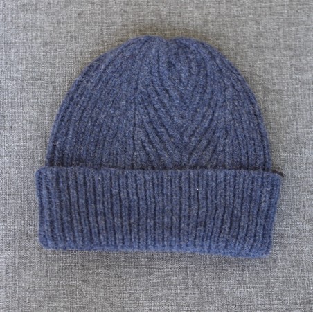 Mütze mit Fischgrätenmuster  von Fisherman out of Ireland aus Merinowolle und Kaschmir