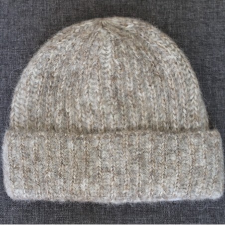 Zweifarbige Mütze aus Baumwolle und Baby-Alpaka von Les Racines du Ciel.