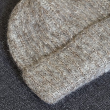 Zweifarbige Mütze aus Baumwolle und Baby-Alpaka von Les Racines du Ciel.