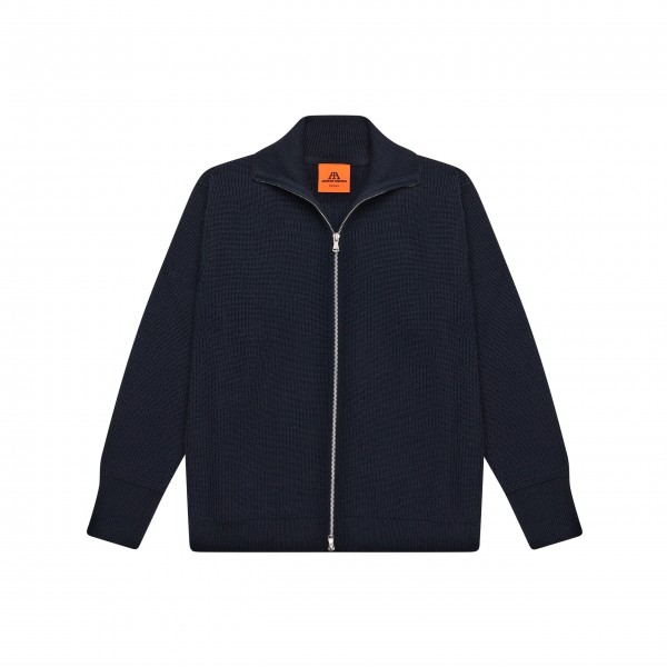 Schwere Full-Zip Strickjacke ausMerinowolle von Andersen Andersen aus Kopenhagen