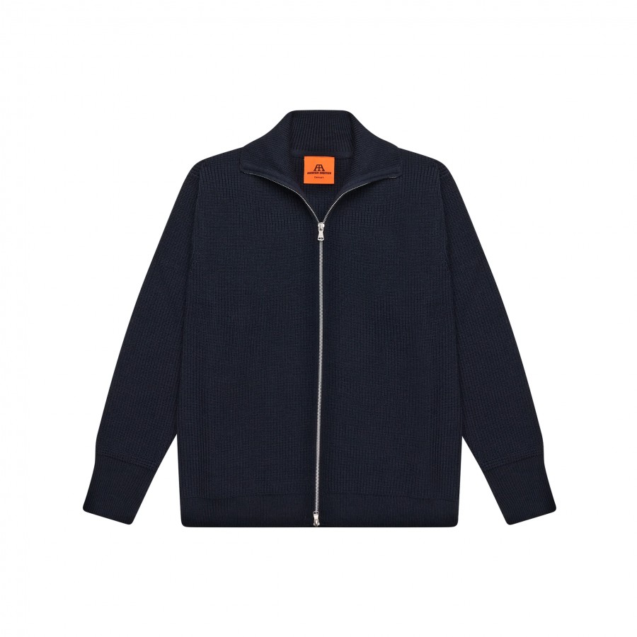 Schwere Full-Zip Strickjacke ausMerinowolle von Andersen Andersen aus Kopenhagen