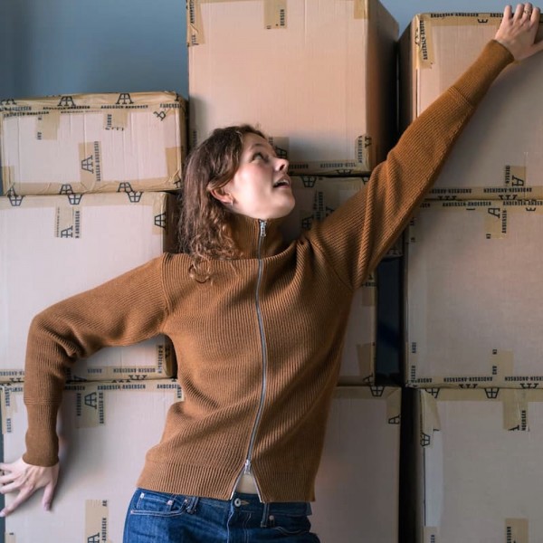 Schwere Full-Zip Strickjacke ausMerinowolle von Andersen Andersen aus Kopenhagen