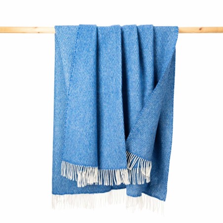 Blue Aqua - Weiche Merino-Kaschmir Wolldecke aus Irland.