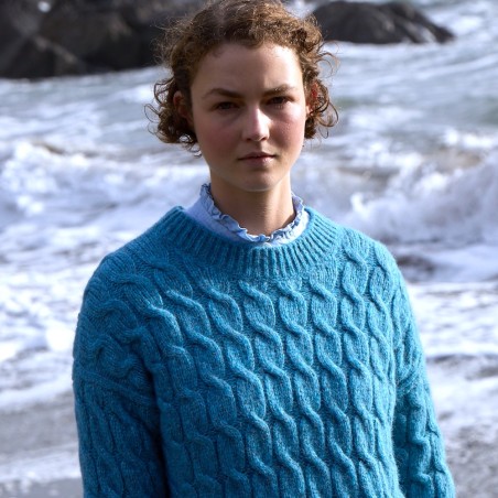 Alpaka-Pullover mit markentem Zopfmuster von Fisherman out of Ireland