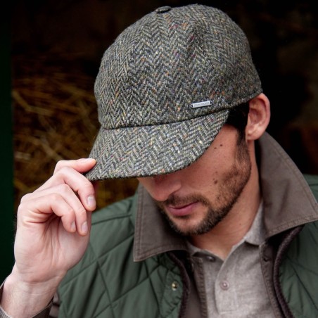 Original irische Baseball-Tweed Cap mit einklappbaren Ohrenschützern.