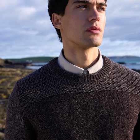 CHARLES H. ist ein raffinierter Pullover aus reiner, hochwertiger Merinowolle von Fisherman out of Ireland.