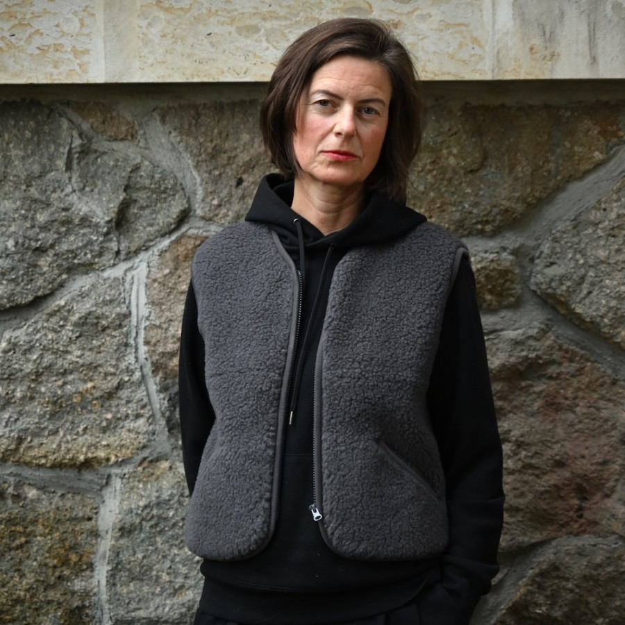 Sehr, sehr lässige Weste aus reiner Schafwolle von COLDBREAKER/YOKO WOOL aus Irland