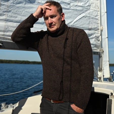 Weicher Rollkragen Pullover von Fisherman. Merino-Kaschmir, sehr gute Passform.