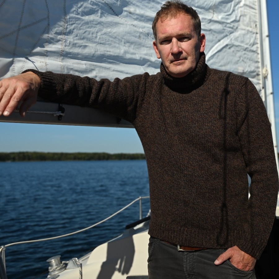 Weicher Rollkragen Pullover von Fisherman. Merino-Kaschmir, sehr gute Passform.