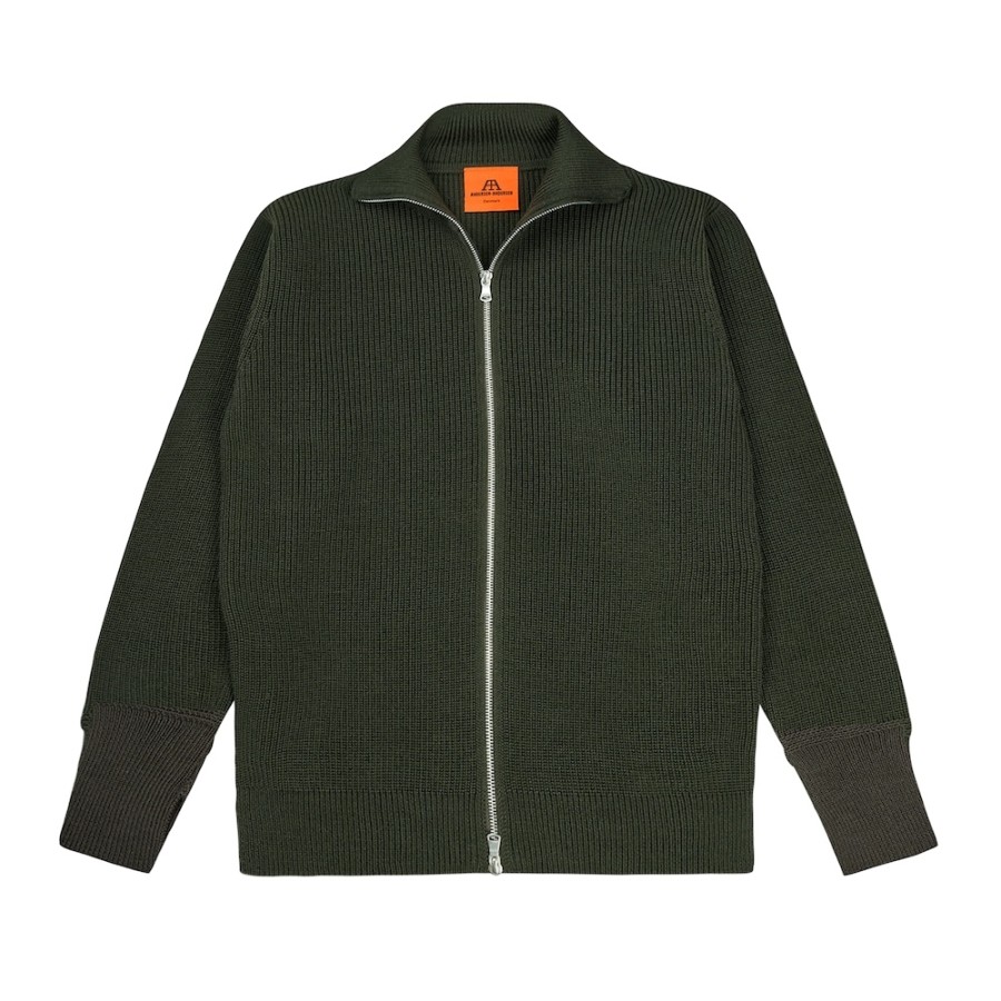 Schwere Full-Zip Strickjacke ausMerinowolle von Andersen Andersen aus Kopenhagen