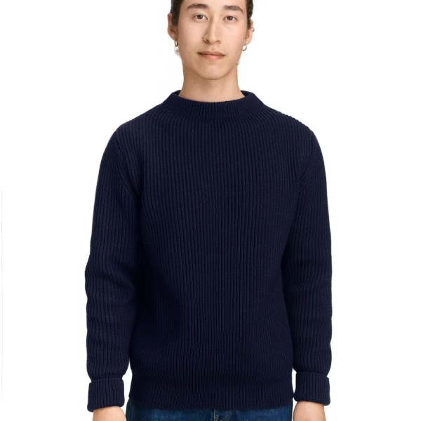 Schwerer Seemanns-Wollpullover im Rippenstrick von Andersen Andersen.