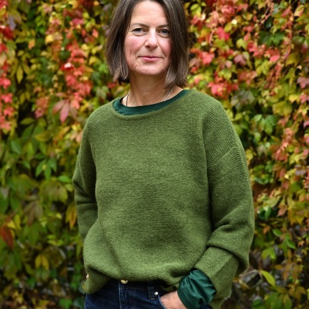 Weiter Alpaka-Pullover von Les Racines du Ciel aus der Bretagne.