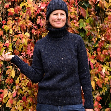 Rollkragenpullover aus weichem Donegal Tweed von Fisherman out of Ireland.
