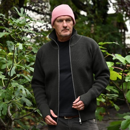 Schwere Full-Zip Strickjacke ausMerinowolle von Andersen Andersen aus Kopenhagen