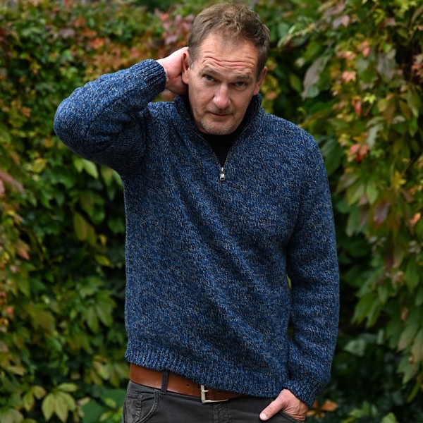 Melierter Merino-Kaschmir Troyer von FISHERMAN out of IRELAND