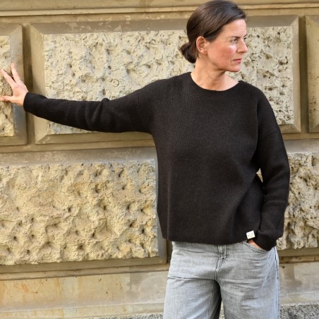 Loose Fit Wollpullover aus reiner mongolischer YAK Wolle. Von Steppenstrolch.