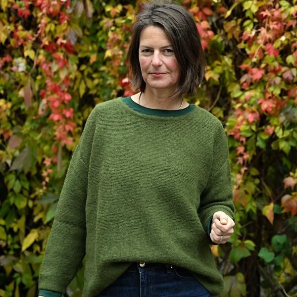 Weiter Alpaka-Pullover von Les Racines du Ciel aus der Bretagne.